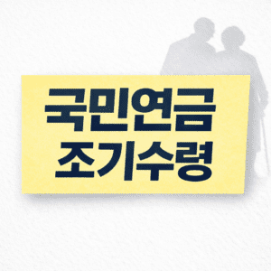 국민연금 조기수령 조건과 나이, 감액률을 정리한 썸네일 이미지